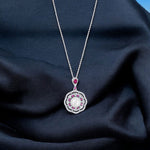 My Store -  Pearl and Solitaire Diamond Necklace  / Chain Pendant